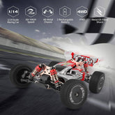 WLtoys Remote Control Car,60+ KMH 1:14 Scale WLtoys 144001 Fast RC Cars for Adults Kids,4WD Off Road Buggy Racing Car with 2 Batteries